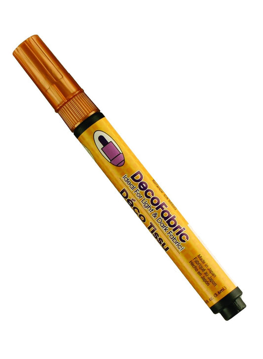 Uchida Marvy Deco Fabric Fine Point Tip Marker Art Supplies, Copper