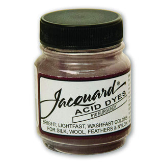 Jacquard Acid Dye for Wool, Silk and Other Protein Fibers, 1/2 Ounce Jar, Concentrated Powder, Burgundy 610