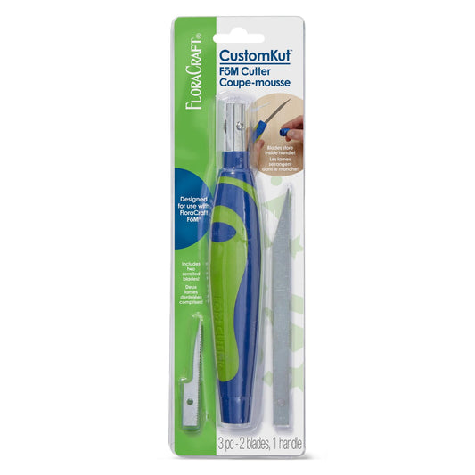FloraCraft Serrated Knife Tool Styrofoam Cutter 6 Inch with 2 Blades