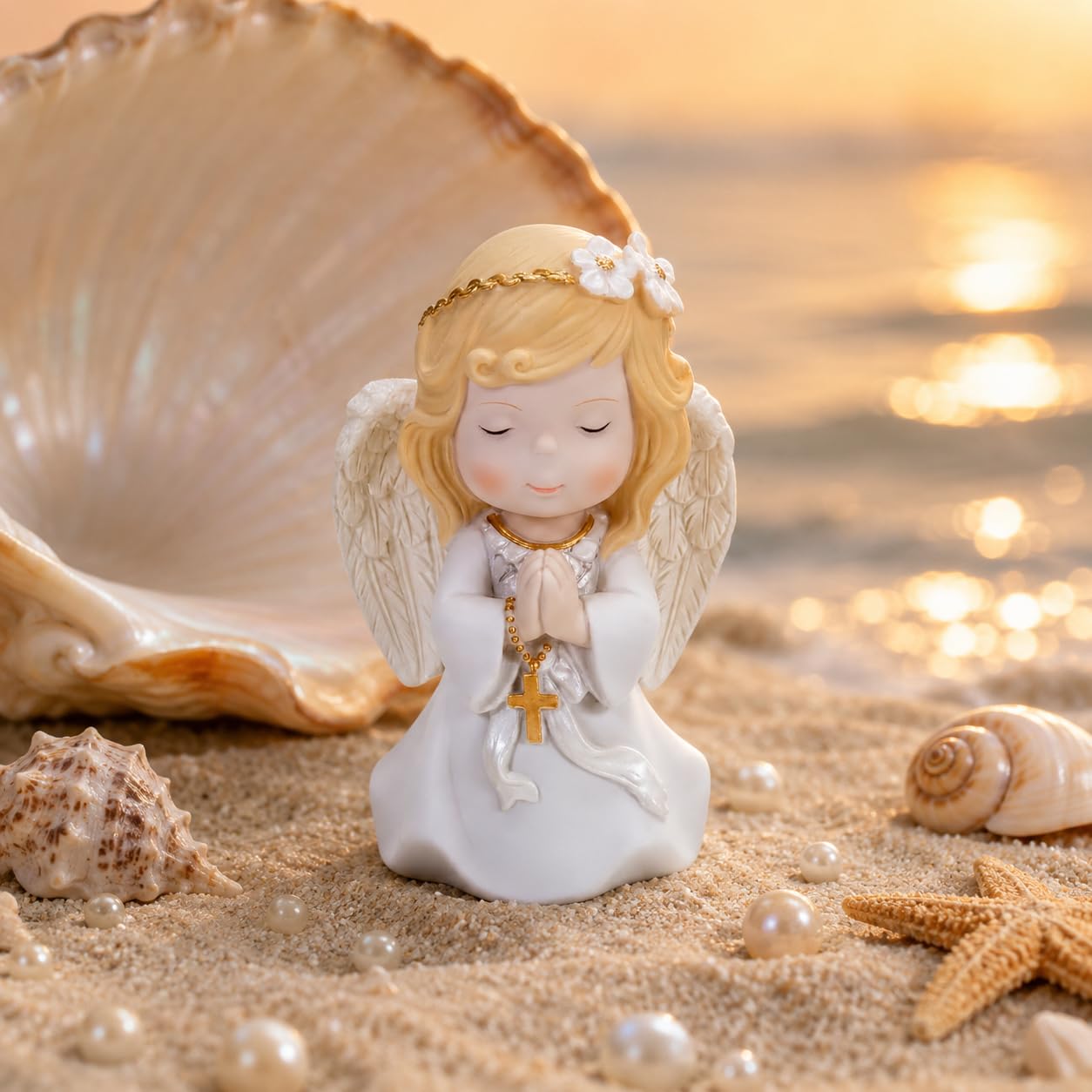Comfy Hour 5 Inch First Communion Praying Angel Figurine, Keepsake