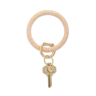 Oventure Keychain, 11.5cm x 2.82cm x 1.14cm, Gold Glitter