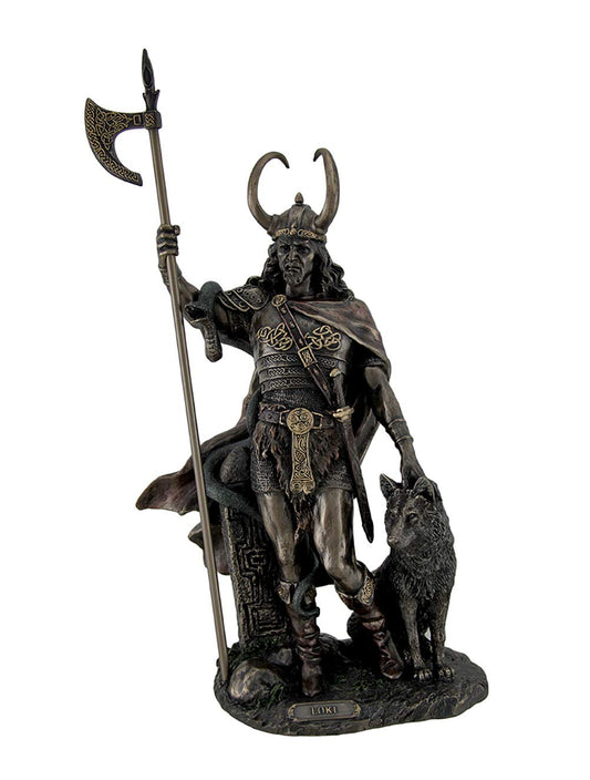 Unicorn Studio Zeckos Bronze Finish Loki Norse God Statue Sculpture