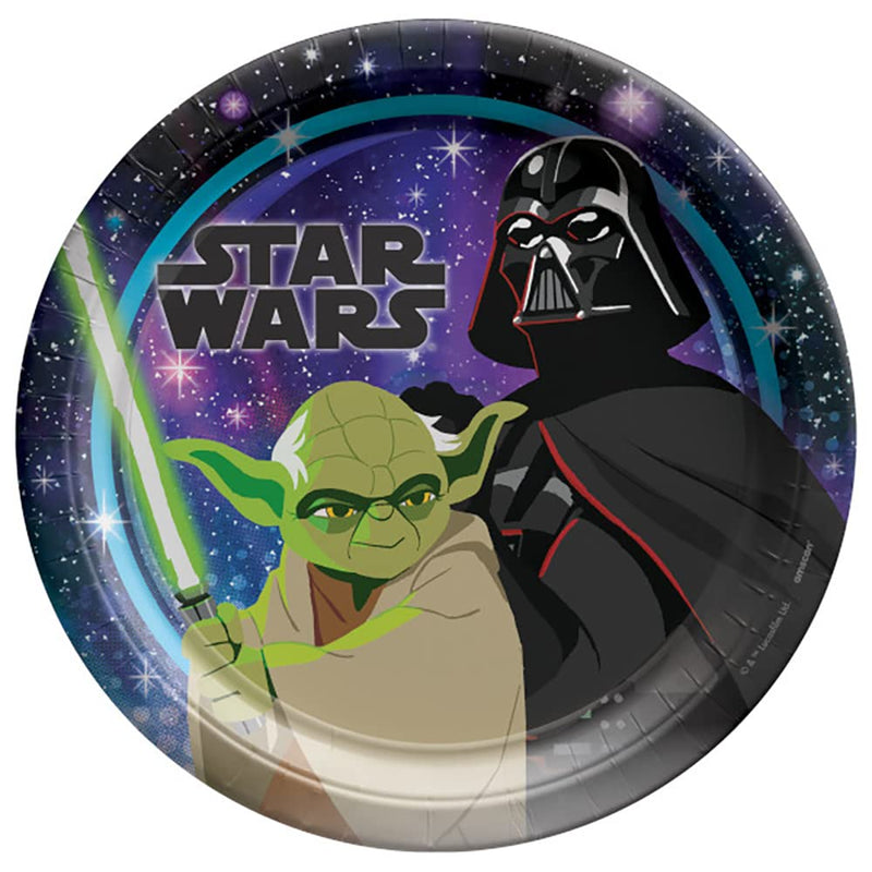 Amscan 552702 Star Wars Galaxy 9 inch Round Plate