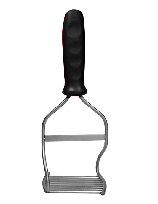 Kitchen Innovations Diamond Series Masher - World's Best Handheld Masher and Blender - Stainless Steel Blades with Ergonomic Rubber Handle - Black