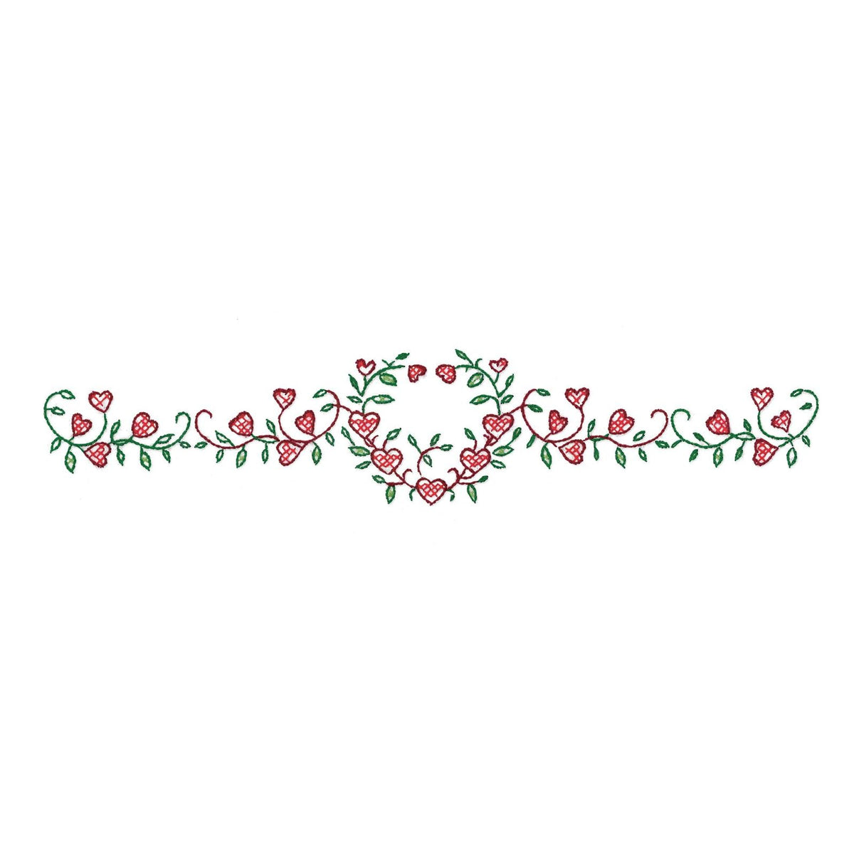 Design Works Crafts Pillowcase, 20" x 30", Heart Vine