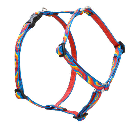 Lupine Pet Originals 1/2" Lollipop 12-20" Adjustable Roman Dog Harness for Small Dogs