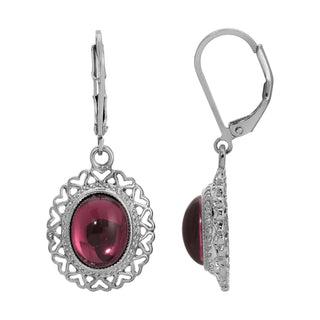 1928 Jewelry Company Earring, 1.5"L x 0.5"W, Amethyst Purple