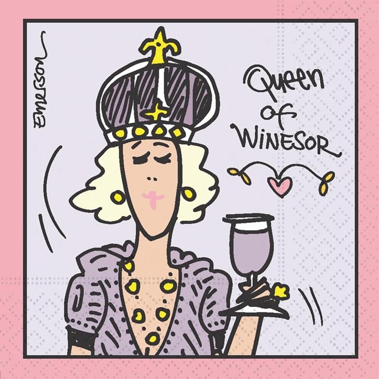 DESIGN DESIGN Queen of Winesor Beverage Napkin, Party Supplies