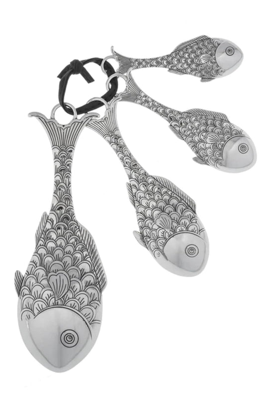 Ganz 4-Piece Set, Fish (ER32652) Measuring Spoon, One Size, silver