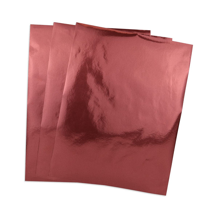 Hygloss Products Metallic Foil Paper for Arts and Crafts, Classroom Activities and Artists-Party or Holiday D√©cor-8.5" x 11"-Burgundy-12, Burgundy 12 Sheets