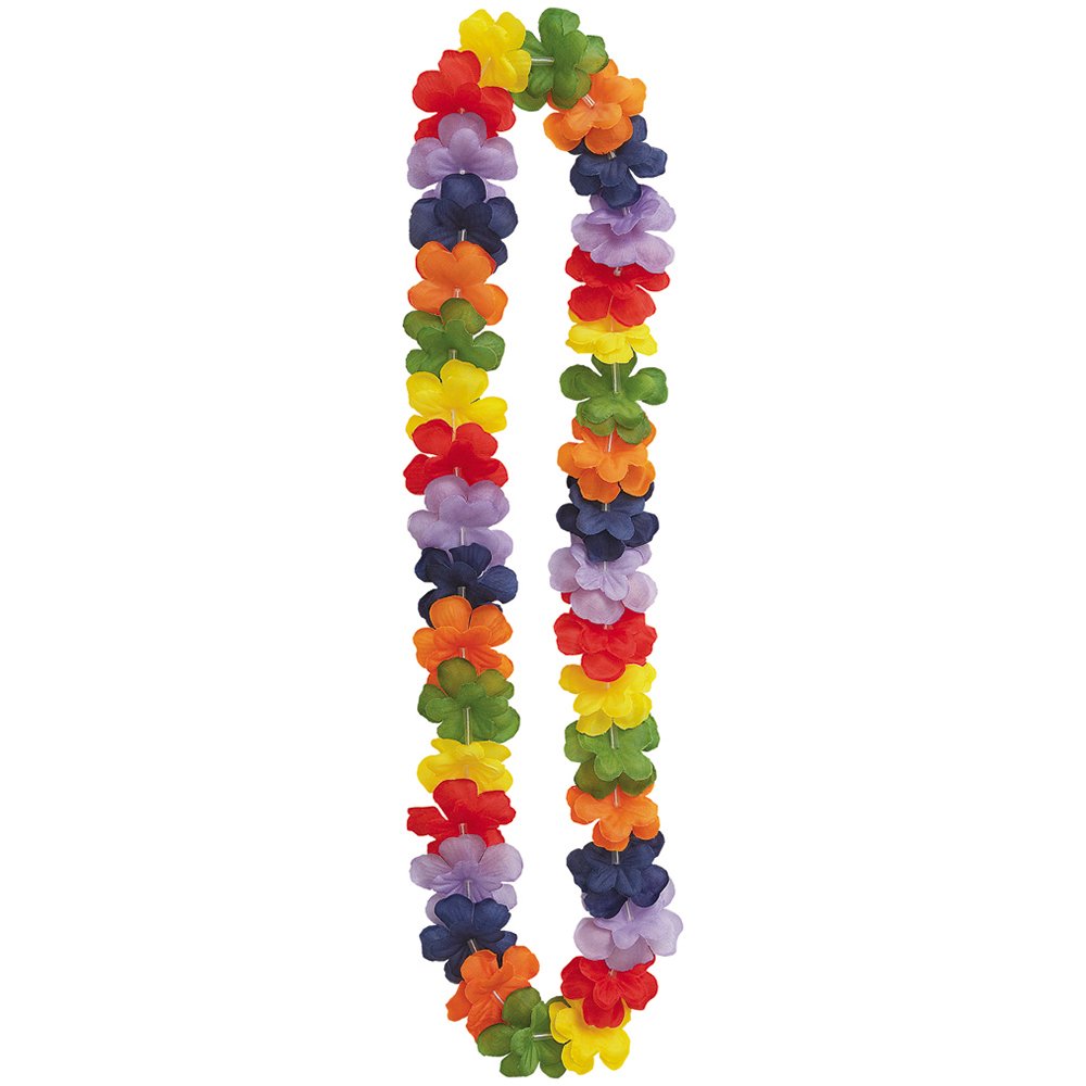 Unique Industries 40" Fabric Rainbow Luau Flower Lei