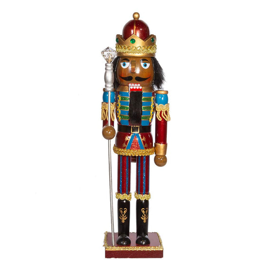 Kurt Adler 15" Black Wooden Nutcracker King