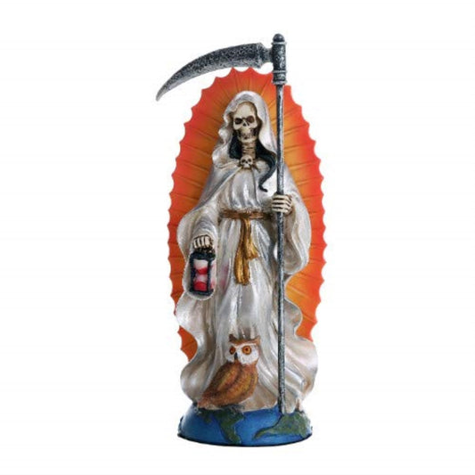 Pacific Trading Santa Muerte Saint of Holy Death Standing Religious Statue 7.25 Inch White Tunic Purification Santisima Muerte Sculpture