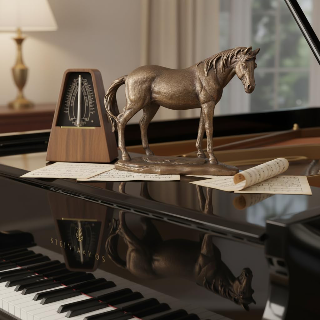 Comfy Hour Farmhouse Home Decor Collection Resin 8" Brown Copper Horse Desktop Decoration