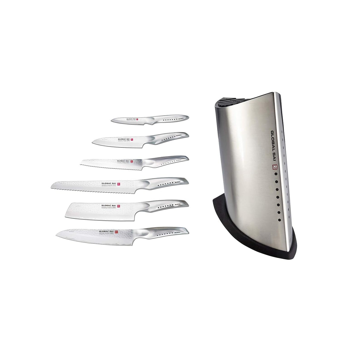 Global Knife Block Set, Medium, Silver
