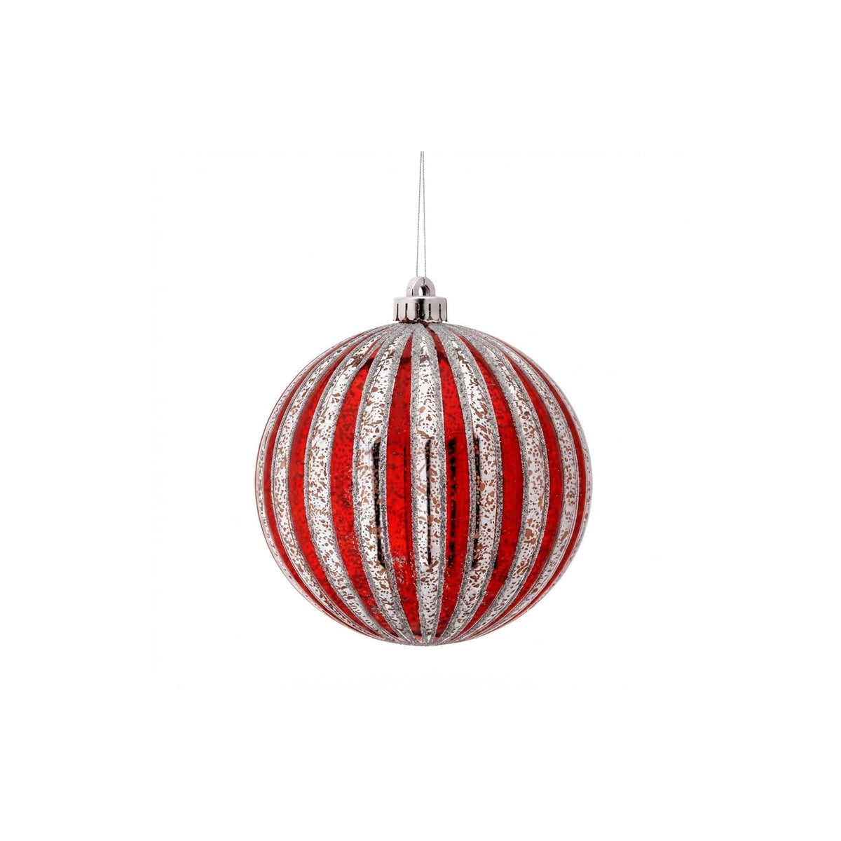 Regency International Hanging Ornament, 6-Inch, Red Silver