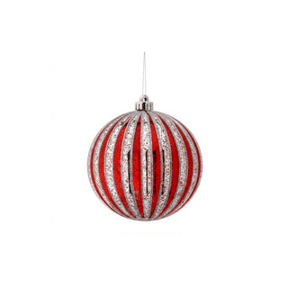 Regency International Hanging Ornament, 6-Inch, Red Silver