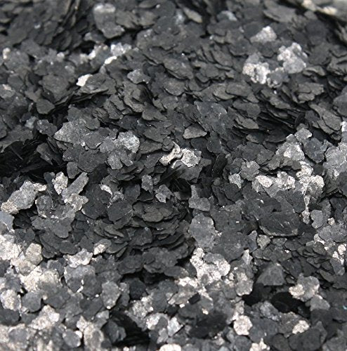 Black Natural Mica Flitter Flakes - 1 Ounce Bag - 