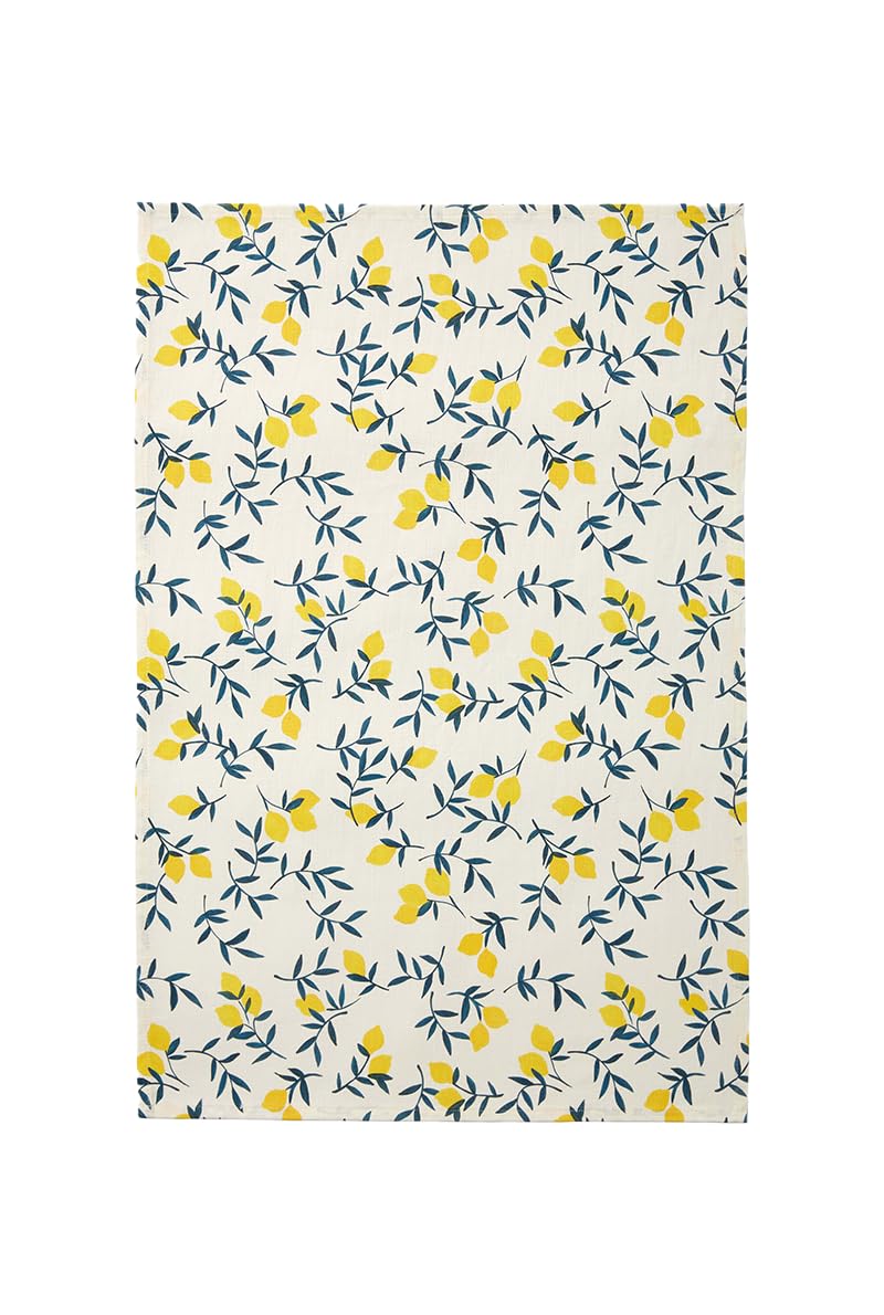 Coucke Lemon Zest Printed Tea Towel, 50 x 75 cm