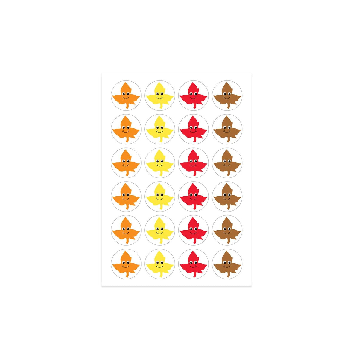 Hygloss Sticker Decal, 20 Sheets, Happy Leaves