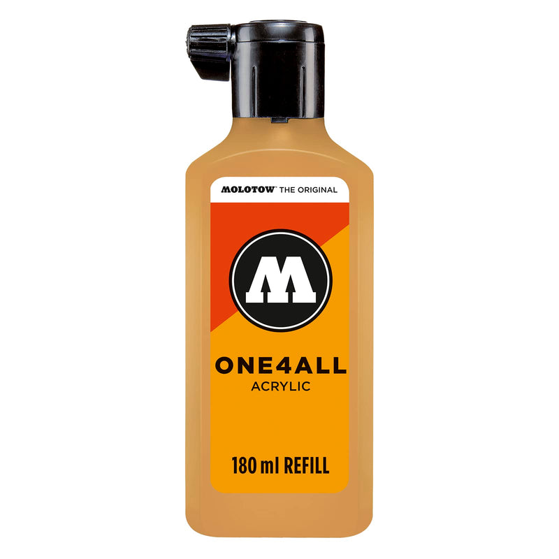 MOLOTOW ONE4ALL Acrylic Paint Refill ONE4ALL Paint Marker, Ochre Brown Light, 180ml Bottle, 1 Each (692.208)