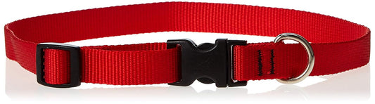 Lupine Pet Basics 3/4" Red 15-25" Adjustable Collar for Large Dogs