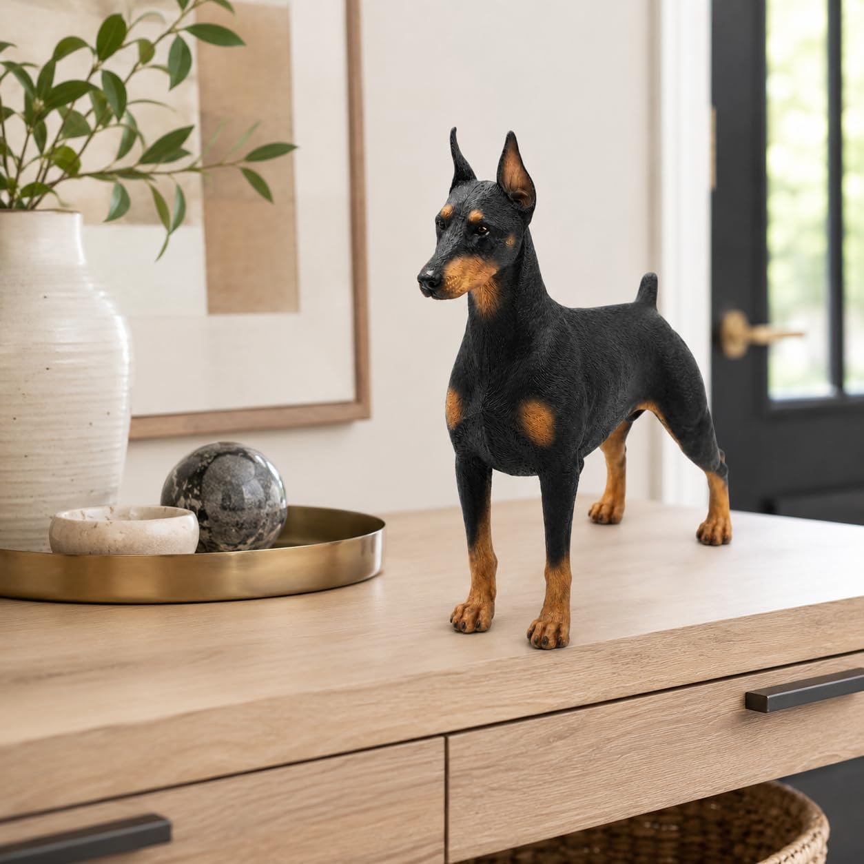 Comfy Hour 7 Inch Doberman Statue, Pinscher Dog Figurine