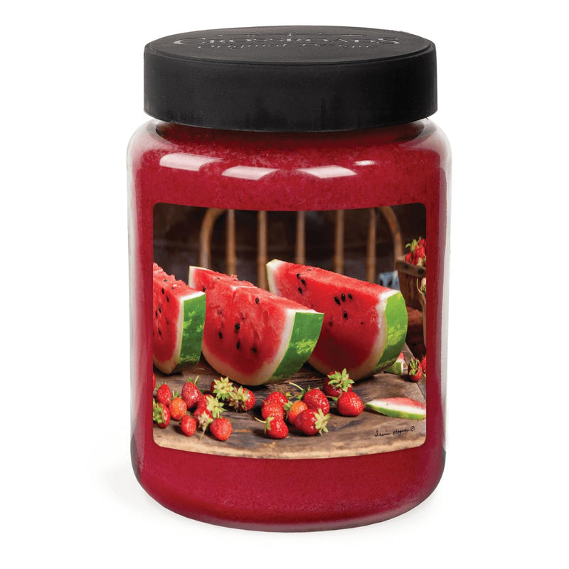 CROSSROADS ORIGINAL DESIGNS Watermelon Sliced Watermelon Scented Jar Candle, 26 Oz, Home Fragrance