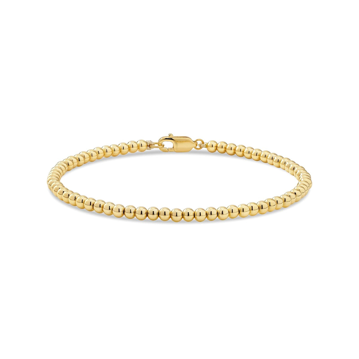 DEVATA Bracelet, M/7.5 Inches, Gold Plated/Beaded Ball Chain DRH1215