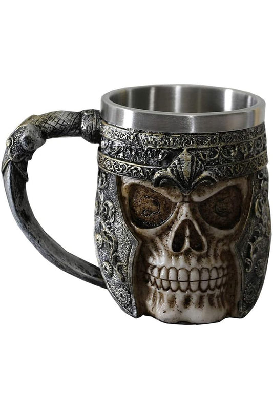Pacific Trading Giftware Medieval Viking Warrior Helmet Skull Mug Gothic Tankard 11oz Beer Mug Drinking Vessel