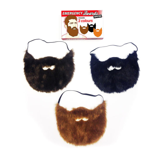 Gift Republic Emergency Beards Dress Up, Standard, Multicolor