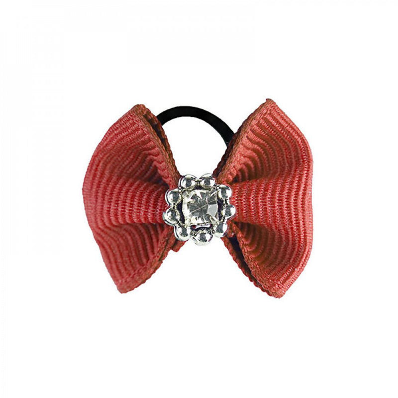 HORZE Sparkling Mane Bows - Red - One Size