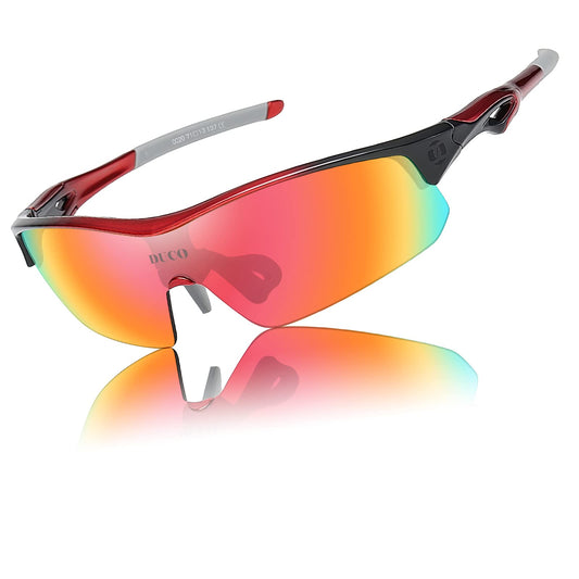 DUCO Sunglasses, Medium, Red