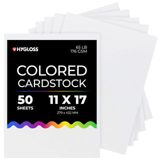 Hygloss Card Stock, 11 x 17 Inch, White