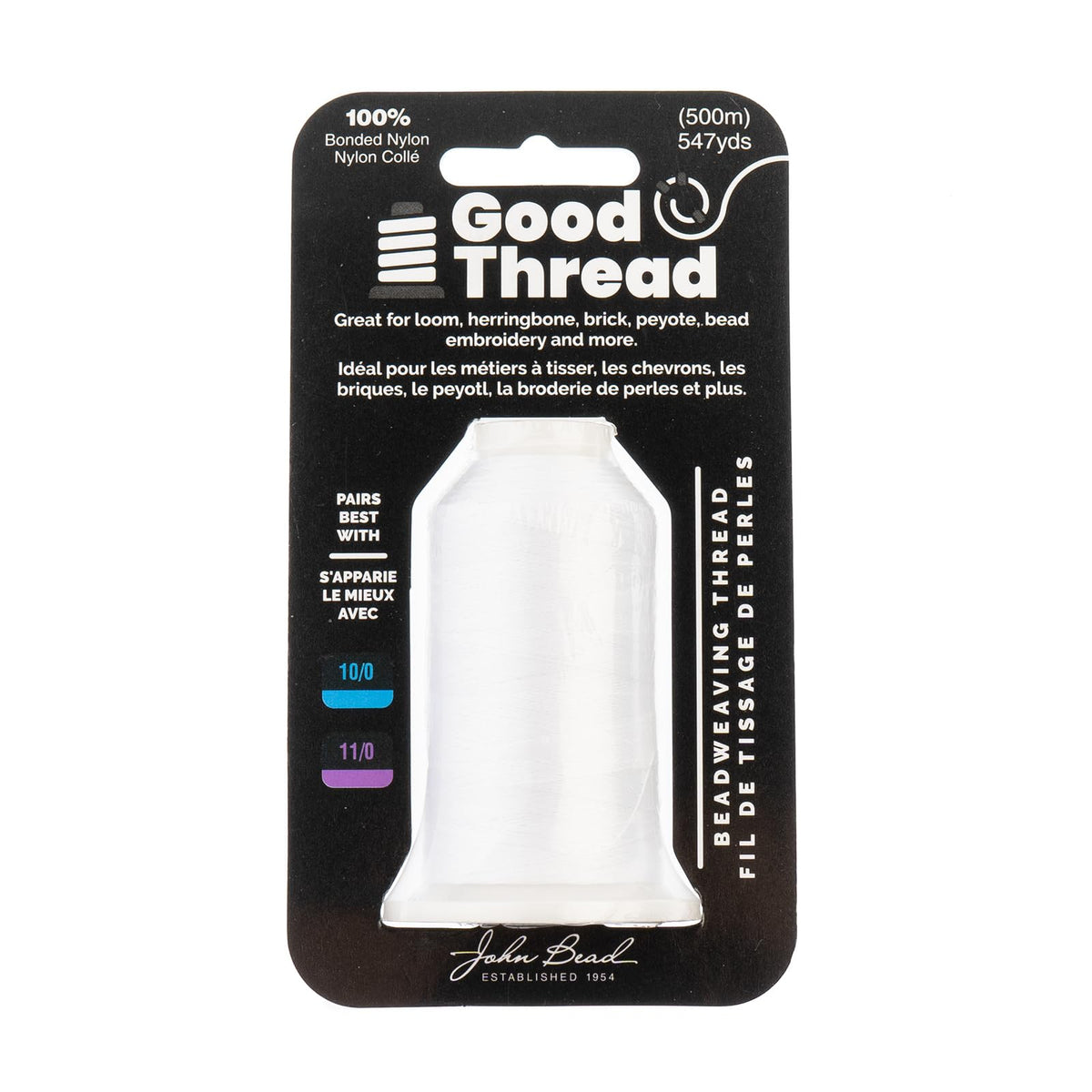 John Bead Yarn, 500m, White