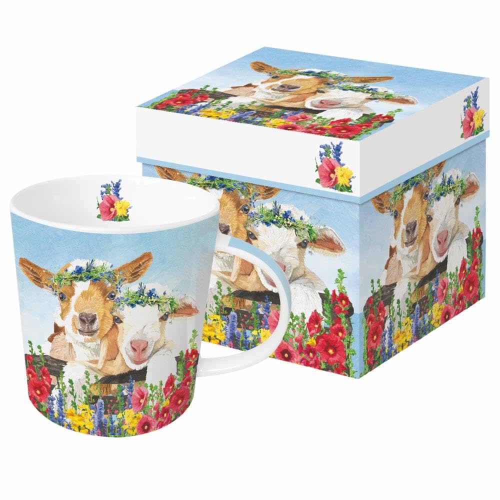 Paperproducts Design Gary & Gracie Mug in Gift Box, 13.5-Ounces, Multicolor, New Bone China