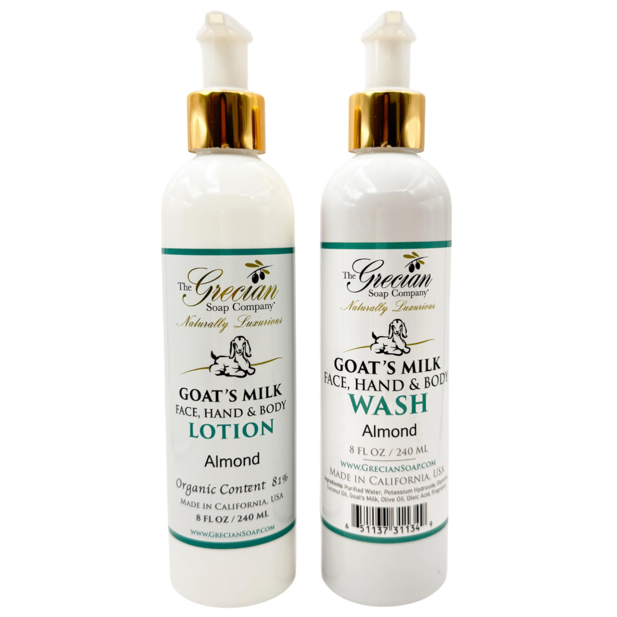 The Grecian Soap Company Skin Care Agent, 8 Fl Oz (Pack of 2), White