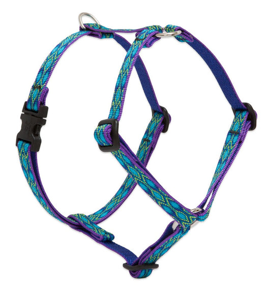 Lupine Pet Originals 1/2" Rain Song 12-20" Adjustable Roman Dog Harness for Small Dogs