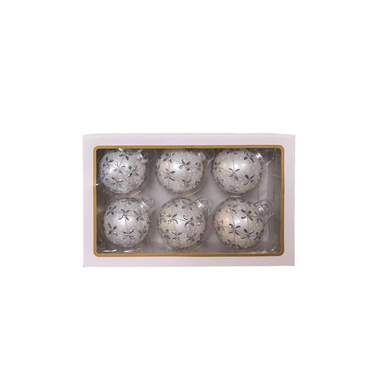 Kurt S. Adler Hanging Ornament, 80MM, Silver