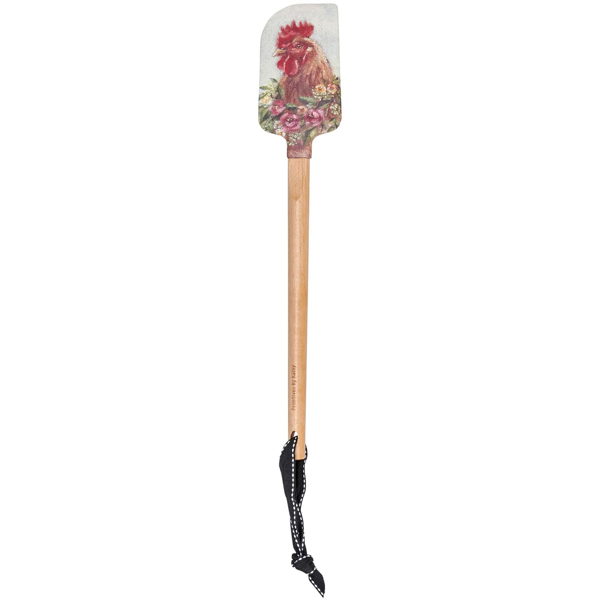 Primitives by Kathy Food Spatula, 2.50" x 13" x 0.50", floral farm chicken