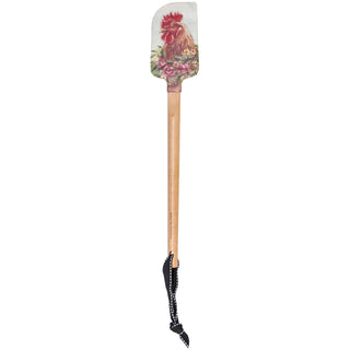 Primitives by Kathy Food Spatula, 2.50" x 13" x 0.50", floral farm chicken