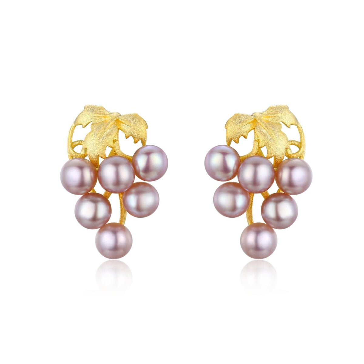 TIMELESS. PEARL Earring, 1/2" * 1", Pink Purple, natural