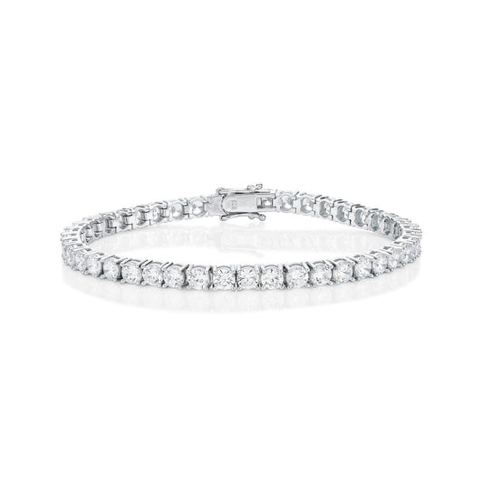 Diamond Treats Bracelet, Large, Silver