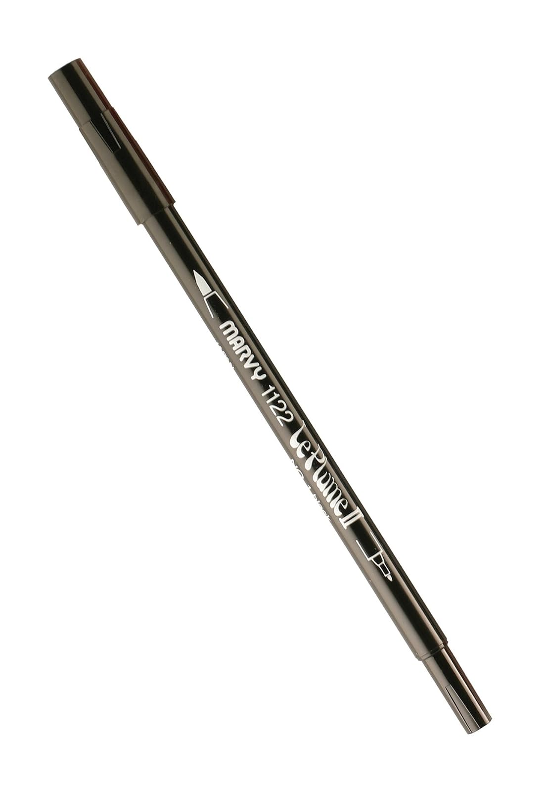 Uchida 1122-C-1 Marvy Extra Fine Tip Le Plume II Double Ender Marker Pen, Black