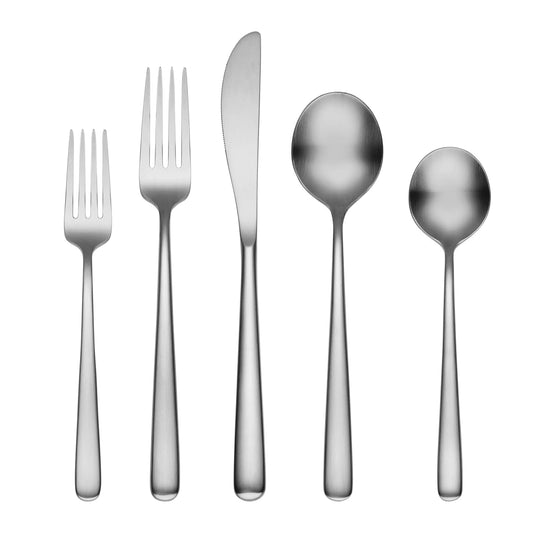 CAMBRIDGE Silversmiths Lorenn Satin 20-Piece Flatware Set, Service for 4
