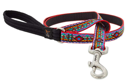 Lupine Pet Dog Leash 3/4" Wide El Paso Design 6-Foot Long with Padded Handle