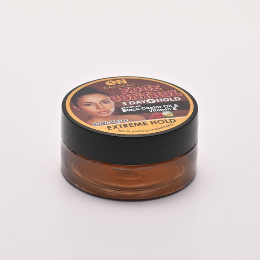 R&R Corp. On Natural Edge Control Extreme Hold-Jamaican Black Castor Oil and Vitamin E 1oz (1oz)