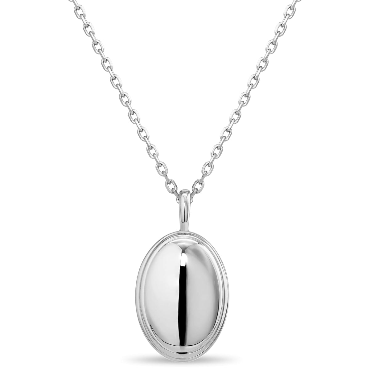 DEVATA Necklace, 16/17"/18" Length, Silver 925/Contour-lined Dome DMT2213/Cable