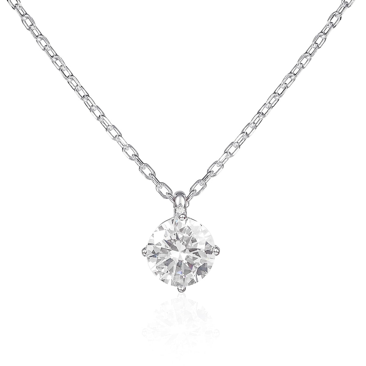 namana Necklace, One Size, Silver-White
