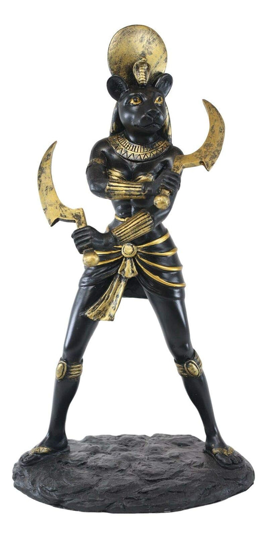 Pacific Trading Giftware Ebros Classical Egyptian Sun Goddess Sekhmet Statue 11" H Warrior Huntress Lioness Sachmis Decor Figurine Sculpture
